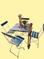 Vintage Bistro Tuinset - Tafel met 2 Klapstoelen, Ophalen