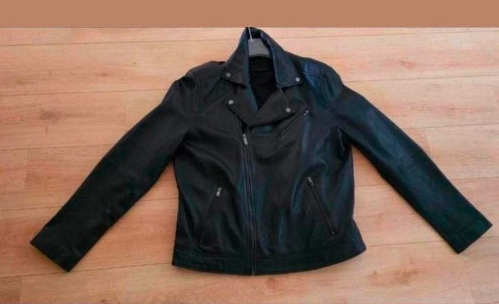Nieuw Lams Nappa Leder Motorjack Zwart XL, Heren, C&A, Jas | leer, Ophalen of Verzenden