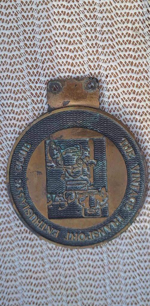 Vintage bronzen Transport Enthusiasts Club Badge., Verzamelen, Ophalen of Verzenden, Gebruikt, Auto's