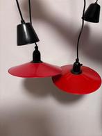 Set van rode design hanglampen van Gnosjö Konsmide Zweden, Huis en Inrichting, Zweden, Ophalen of Verzenden, Zo goed als nieuw