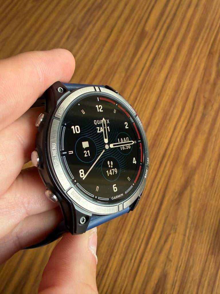 Garmin Quatix 7 Pro smartwatch, Blauw, IOS, Ophalen of Verzenden, Zo goed als nieuw