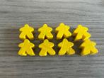 8 Carcassonne Meeples - Geel, Een of twee spelers, Ophalen of Verzenden, Gebruikt, 999 Games b.v.