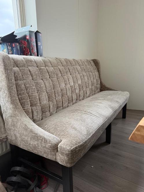 Stijlvolle Eetkamerbank – Comfort & Design, Huis en Inrichting, Stoelen, Zo goed als nieuw, Drie, Stof, Overige kleuren, Ophalen