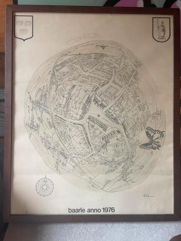 Baarle Anno 1976 Tekening Ingelijst beschikbaar voor biedingen