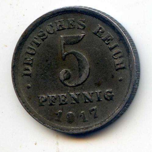 Duitsland 5 Pfennig 1917 G, Postzegels en Munten, Munten | Europa | Niet-Euromunten, Duitsland, Ophalen of Verzenden