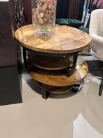 Mooie Salon Tafel, Gebruikt, 100 tot 150 cm, Rond, Metaal