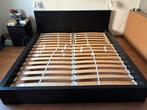Malm bed, Huis en Inrichting, Ophalen, Zwart, Tweepersoons, 180 cm