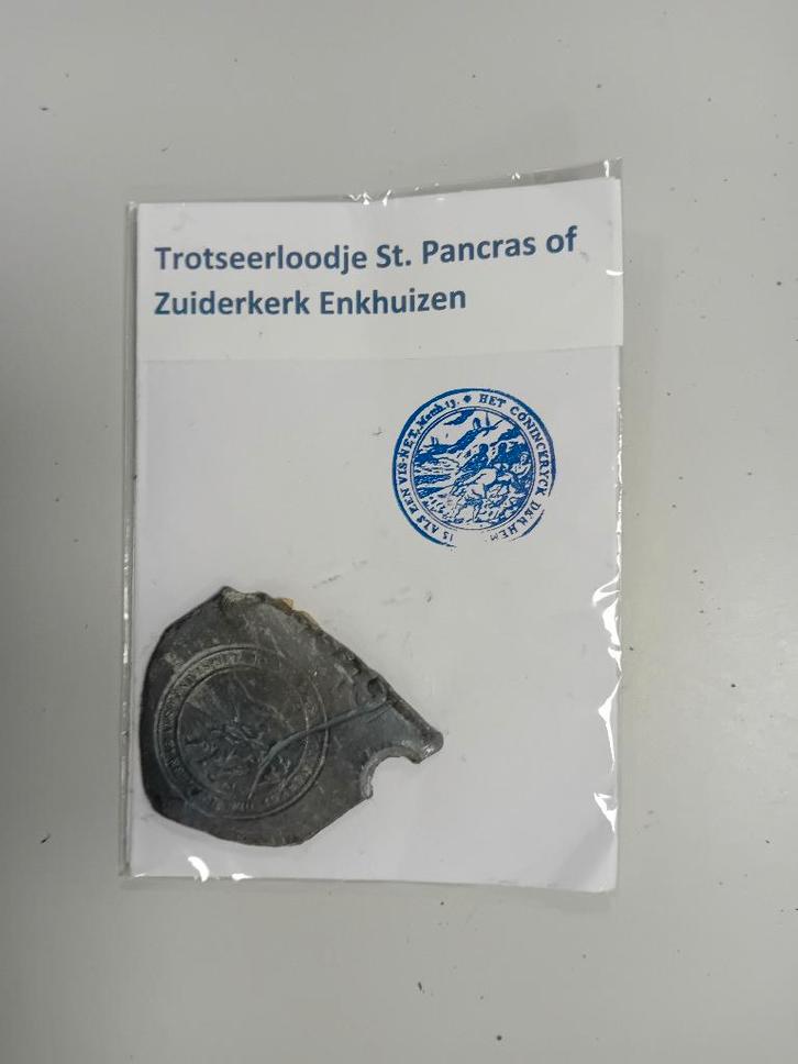 Trotseerloodje St. Pancras of Zuiderkerk Enkhuizen, Verzamelen, Overige Verzamelen, Nieuw, Ophalen