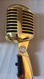 Retro Microfoon Goud Elvis Mic, Ophalen of Verzenden, Zo goed als nieuw