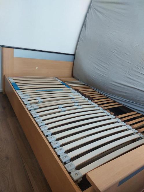 Tweepersoons bedframe met lattenbodem – 160x200 cm, Huis en Inrichting, Slaapkamer | Bedden, Gebruikt, Tweepersoons, 160 cm, 200 cm