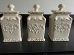 Brocante Koffie, Thee en Suiker Potten Set, Ophalen of Verzenden