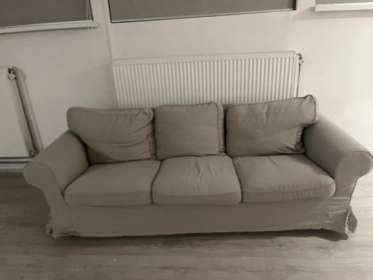 Ektorp 3 zits ikea beige, Huis en Inrichting, Banken | Complete zithoeken, Gebruikt, Ophalen