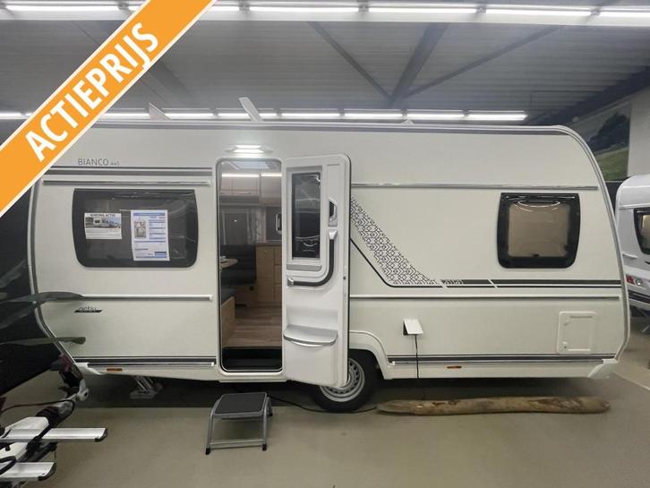 Fendt Bianco Activ 445 SFB Vloerverwarming+C4Ekachel, Caravans en Kamperen, Caravans, Bedrijf, tot en met 4, 1000 - 1250 kg, Rondzit