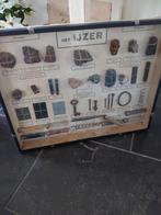School vitrine alles over ijzer, Antiek en Kunst, Antiek | Gereedschap en Instrumenten, Ophalen