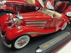 Mercedes Benz 500 K Specialroadster 1936 Maisto 1:18 KRD, Ophalen of Verzenden, Zo goed als nieuw, Auto, Maisto