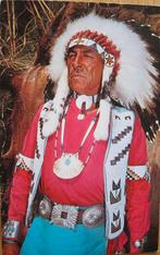 Indiaanse chief op ansichtkaart - stempel Knoxville - 1963, Ophalen of Verzenden, 1960 tot 1980, Gelopen, Overige thema's