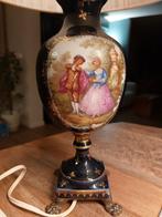 Antieke Franse Porseleinen Lamp Coumot-Laboussie, Antiek en Kunst, Ophalen of Verzenden