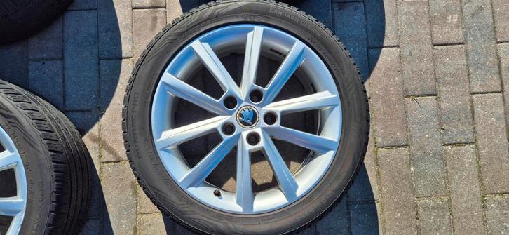 Originele Skoda Octavia 3 Teron velgen 17 inch, Auto-onderdelen, Banden en Velgen, Banden en Velgen, All Season, 17 inch, 225 mm