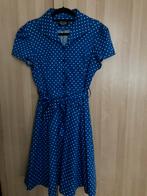 Blauwe jurk met stippen - Hearts & Roses, Kleding | Dames, Jurken, Ophalen of Verzenden, Zo goed als nieuw, Maat 38/40 (M), Blauw