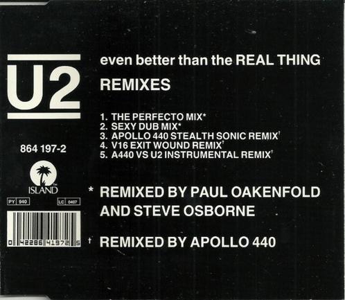 U2 – Even Better Than The Real Thing (Remixes), Cd's en Dvd's, Cd Singles, Zo goed als nieuw, Pop, Ophalen of Verzenden