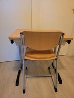 School tafel en stoel met lades, Ophalen of Verzenden, Gebruikt, Tafel(s) en Stoel(en)