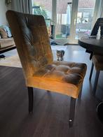 Twee stuks buffel leren eetkamerstoelen, Huis en Inrichting, Stoelen, Ophalen, Gebruikt, Twee, Bruin