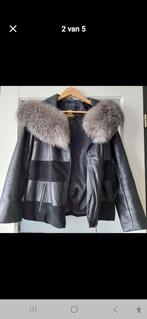 Leren Jas met Lamsleer & Bontkraag, Ophalen of Verzenden