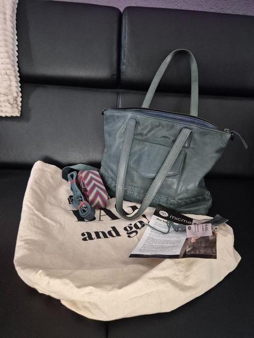 ECHT LEDEREN TAS VAN ‘MICMACBAGS’, Sieraden, Tassen en Uiterlijk, Tassen | Damestassen, Zo goed als nieuw, Ophalen of Verzenden
