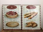 Set van 2 metalen reclame borden Saveurs & tradition Brood &, Verzamelen, Reclamebord, Gebruikt, Ophalen of Verzenden