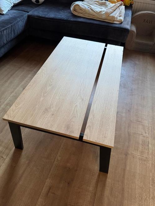 IKEA Ljungsbro bijzettafel / salontafel eiken / zwart, Huis en Inrichting, Tafels | Salontafels, Gebruikt, Minder dan 50 cm, 50 tot 100 cm
