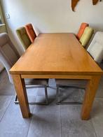 Massieve blank eiken eettafel, Huis en Inrichting, Tafels | Eettafels, Ophalen, Gebruikt, Eikenhout, 200 cm of meer