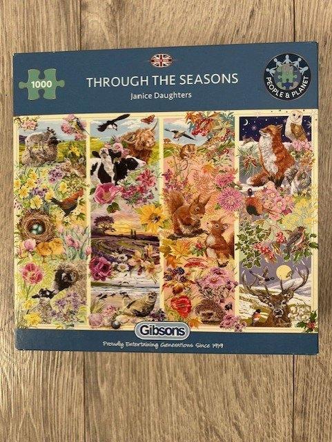 Gibsons puzzel - Through the Season - 1000 stukjes -, Hobby en Vrije tijd, Denksport en Puzzels, Gebruikt, Legpuzzel, 500 t/m 1500 stukjes