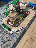 lidl brio houten treinbaan en  -garage met accessoires +batt, Kinderen en Baby's, Speelgoed | Houten speelgoed, Ophalen, Zo goed als nieuw