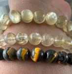 Bumblebee jaspis, gouden rutiel, gouden mica armband, Sieraden, Tassen en Uiterlijk, Ophalen of Verzenden, Nieuw