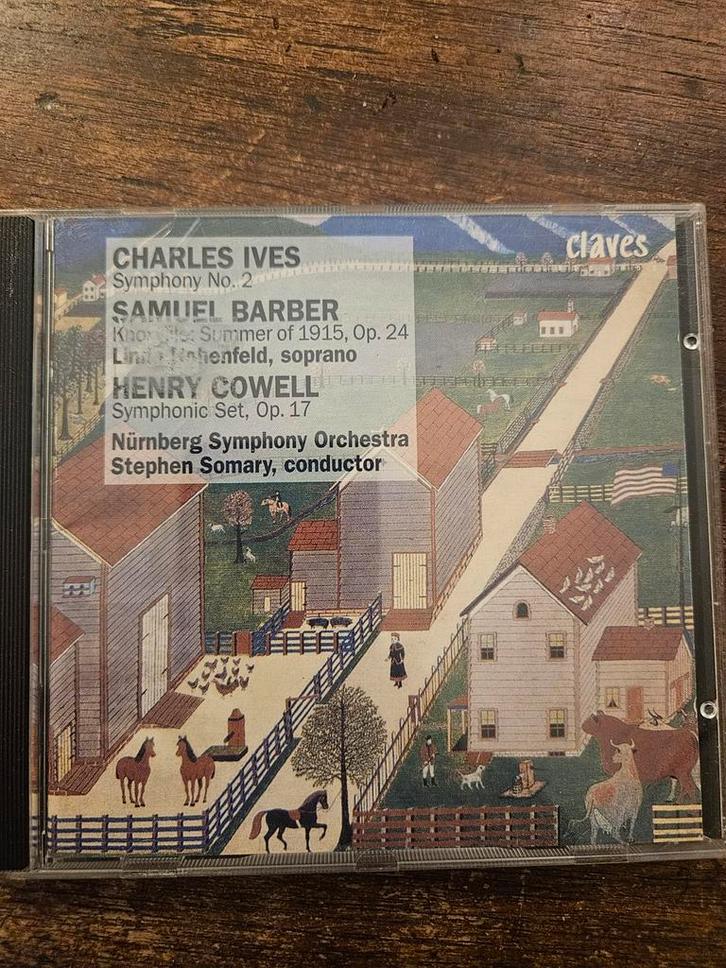 CD: Ives, Barber, Cowell - Nurnberg Symphony Orchestra, Cd's en Dvd's, Cd's | Klassiek, Zo goed als nieuw, Orkest of Ballet, Modernisme tot heden