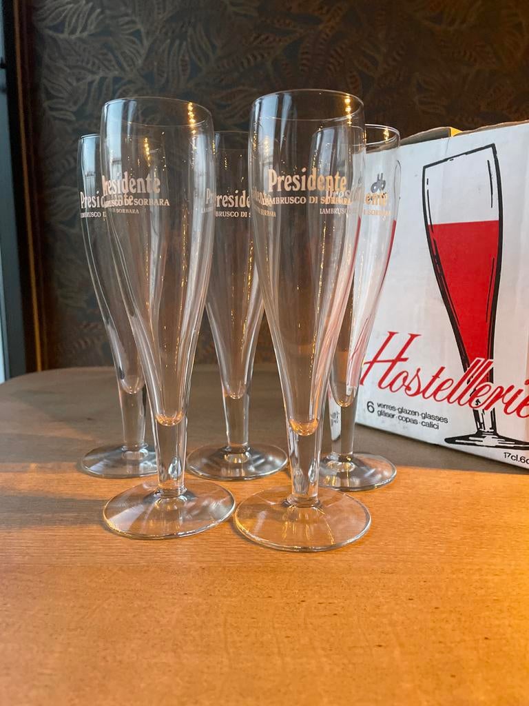 Set van 5 champagne glazen, Ophalen of Verzenden, Zo goed als nieuw