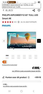 Philips 65PUS8007 – 65 inch 4K UHD LED TV – Ambilight – In N, Ophalen, Philips, LED, 50 Hz