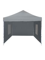Partytent 3x3m Aluminium – Wit of Grijs – Compleet zijwanden, Tuin en Terras, Opvouwbaar, Geen, Minder dan 4 meter, Nieuw