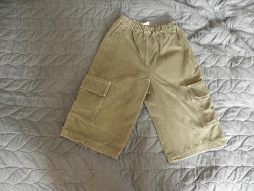 Goedkope handmade bruin katoenen driekwart rib broek mt 116, Kinderen en Baby's, Kinderkleding | Maat 116, Gebruikt, Jongen, Broek