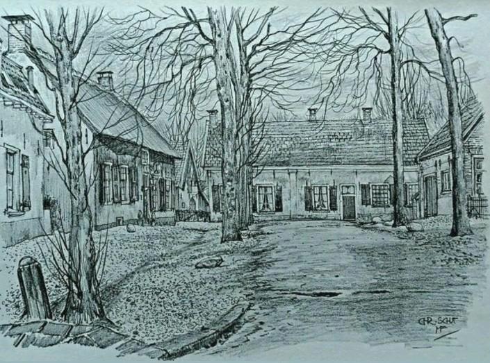 Cothen ... " De Brink" ..., Antiek en Kunst, Kunst | Tekeningen en Foto's, Ophalen of Verzenden