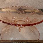 Grote jaren 30 schaal roze persglas, Antiek en Kunst, Ophalen of Verzenden