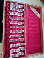 12 Antieke A. Jungerhans kristallen messenleggers in doos, Ophalen of Verzenden