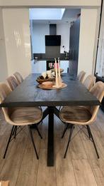6 eetkamer stoelen, Huis en Inrichting, Tafels | Eettafels, Ophalen, Zo goed als nieuw, Rechthoekig, 50 tot 100 cm