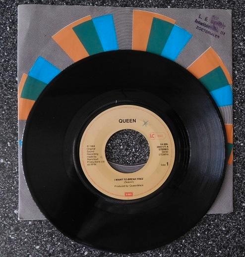 Queen - I want to break free (vanaf € 2,00), Cd's en Dvd's, Vinyl Singles, Zo goed als nieuw, Single, Pop, 7 inch, Ophalen of Verzenden