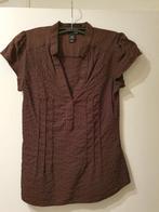 Bruine dames blouse met korte mouw, H&M, Bruin, Ophalen of Verzenden, Zo goed als nieuw