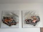 Auto schilderijen, Ophalen, Zo goed als nieuw, Schilderij, 75 tot 100 cm