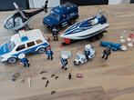 Playmobil politie auto, motoragent, helicopter, speedboot, Ophalen of Verzenden, Gebruikt