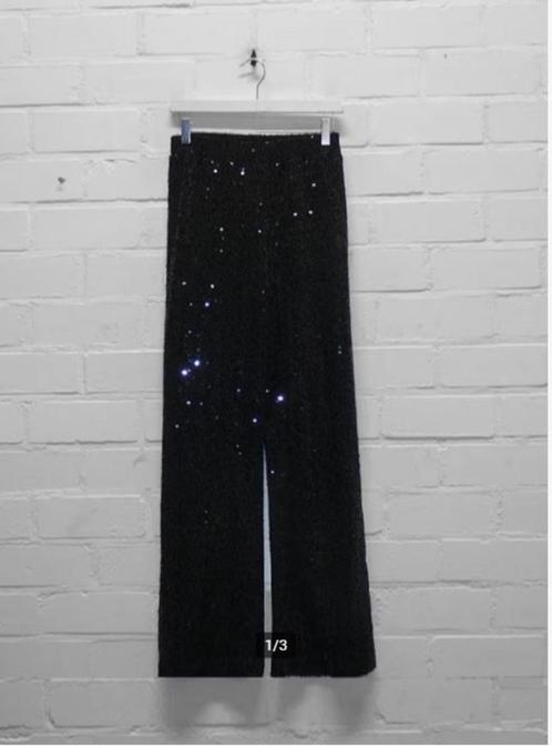 Label DOT - Mooie pailletten broek maat 38&40 - Nieuw €99,95, Kleding | Dames, Broeken en Pantalons, Nieuw, Maat 38/40 (M), Zwart