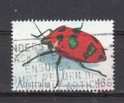 Australia met een rode kever, Postzegels en Munten, Postzegels | Oceanië, Gestempeld, Verzenden