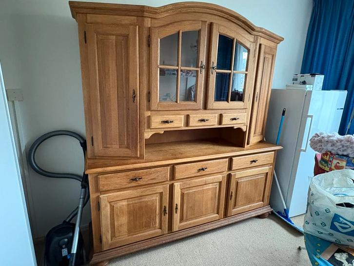 Geloogd eiken kast in prima staat!, Huis en Inrichting, Kasten | Buffetkasten, Gebruikt, 200 cm of meer, 150 tot 200 cm, 50 tot 75 cm